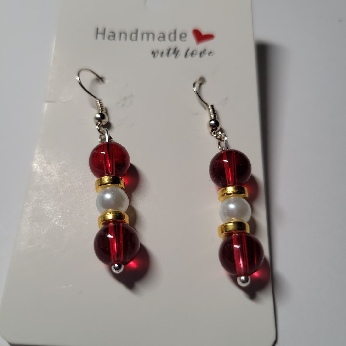Ruby Red Earrings 0334