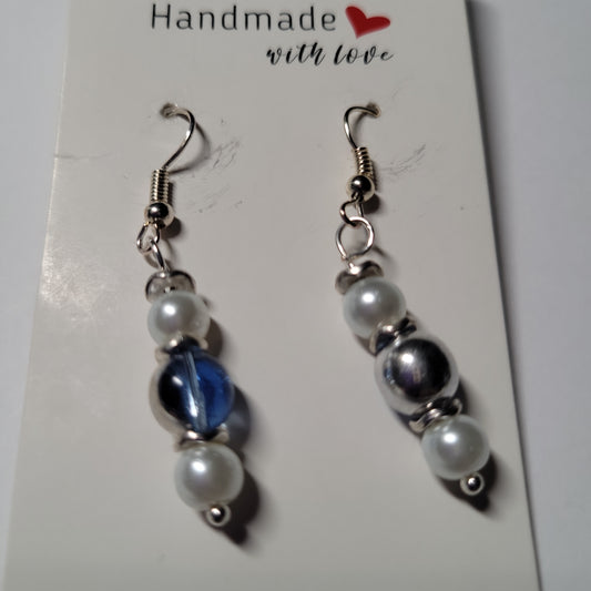 Blue Silver Earrings 0339
