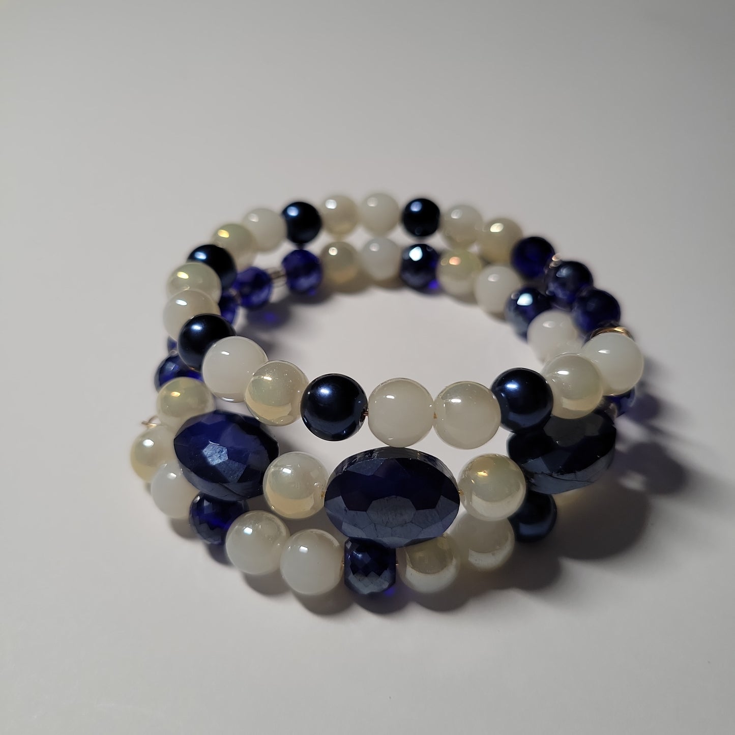 Blue Faceted Bracelet 0337