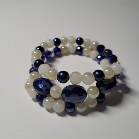 Blue Faceted Bracelet 0337