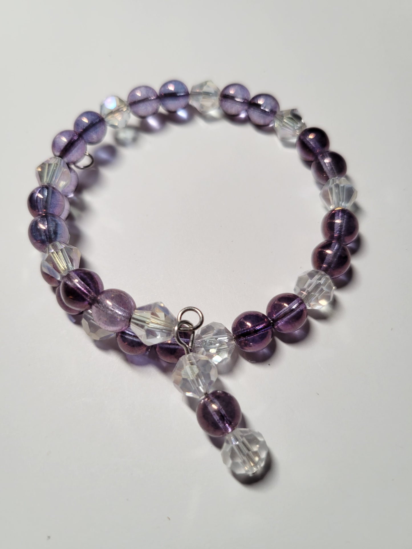 Purple Bubbles Memory Wire