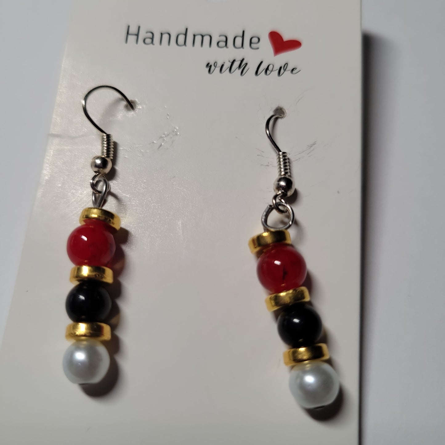 Red and Black Earrings