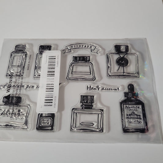 Ink Bottles Clear Stamp Set