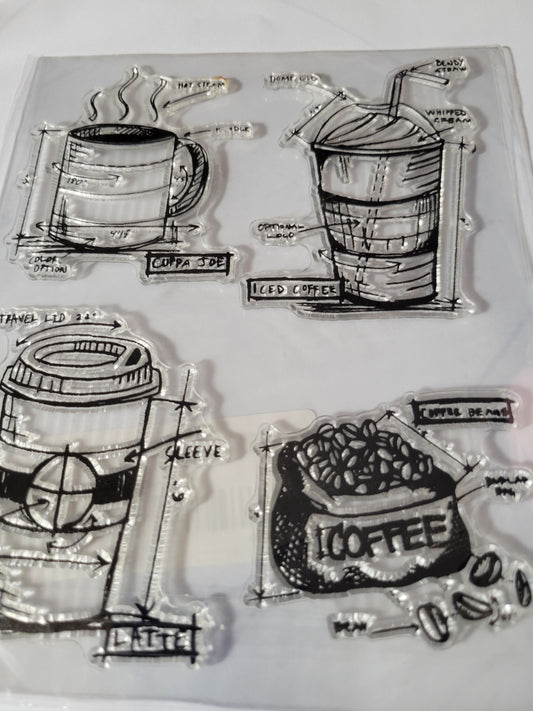 New Coffee Clear Stamp Set