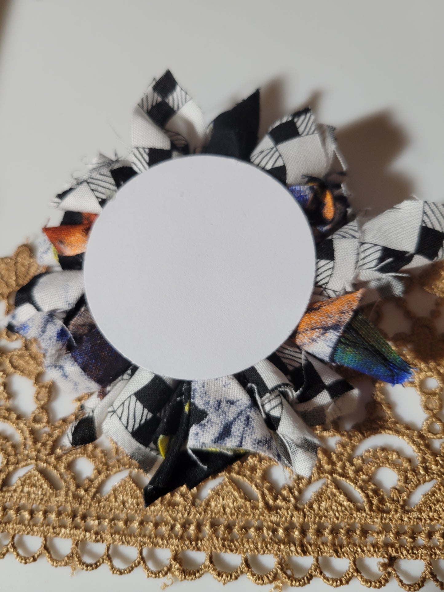 Black Elegance Fabric Flower