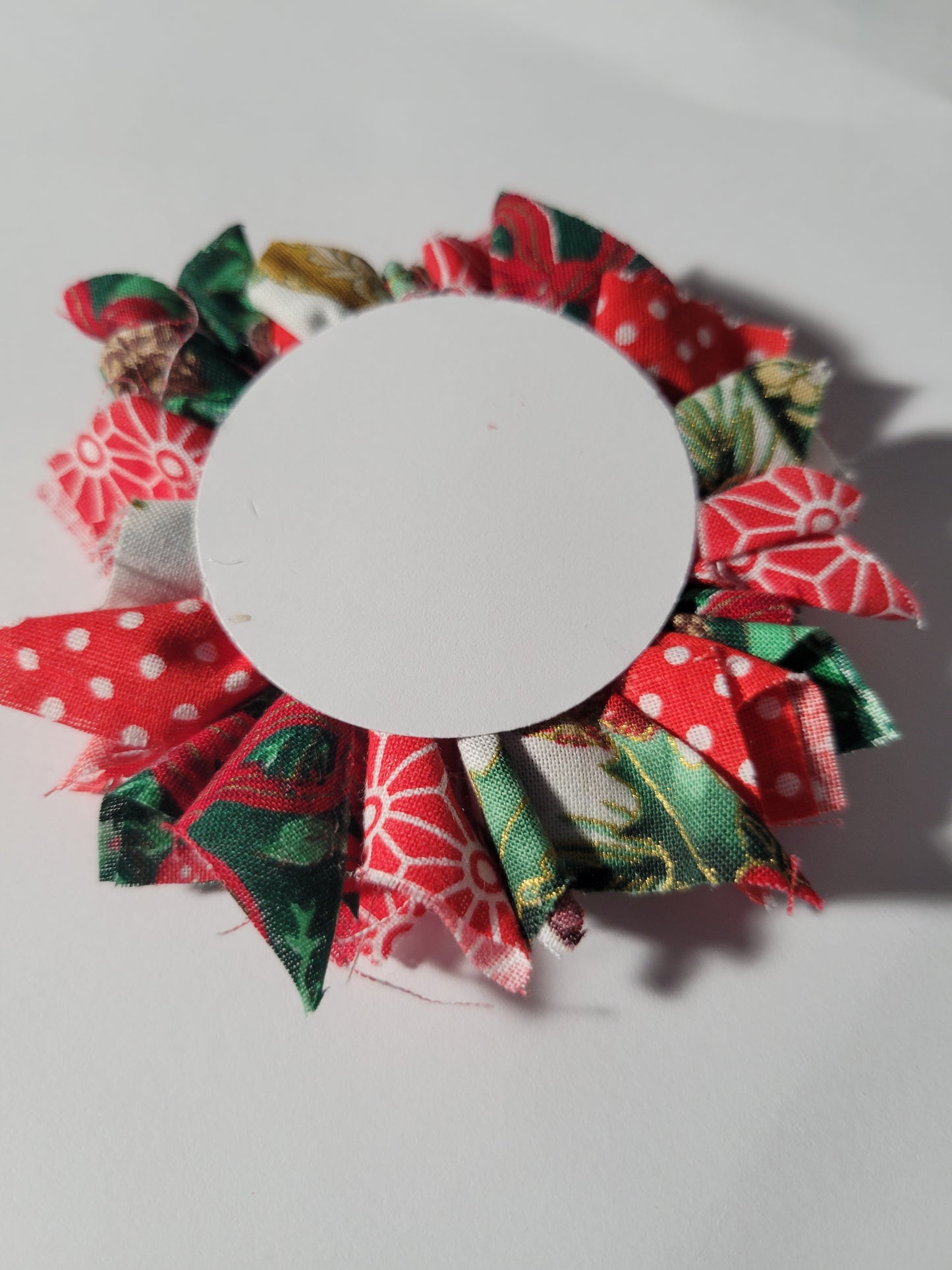 Christmas Bow Fabric Flower