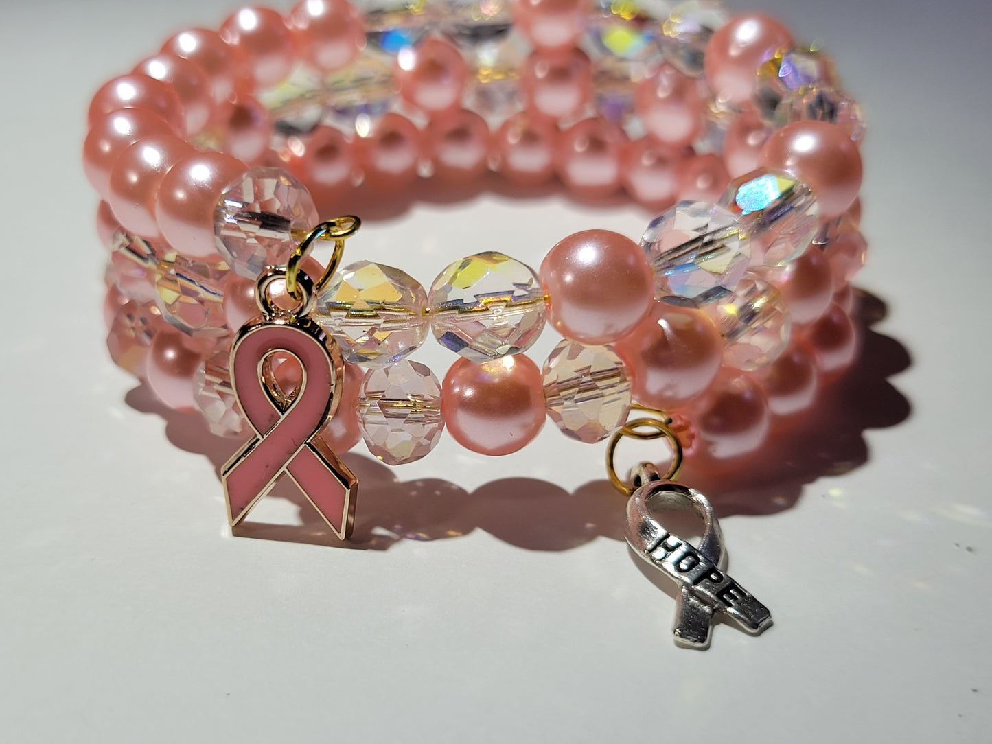 Pink Breast Cancer Bracelet